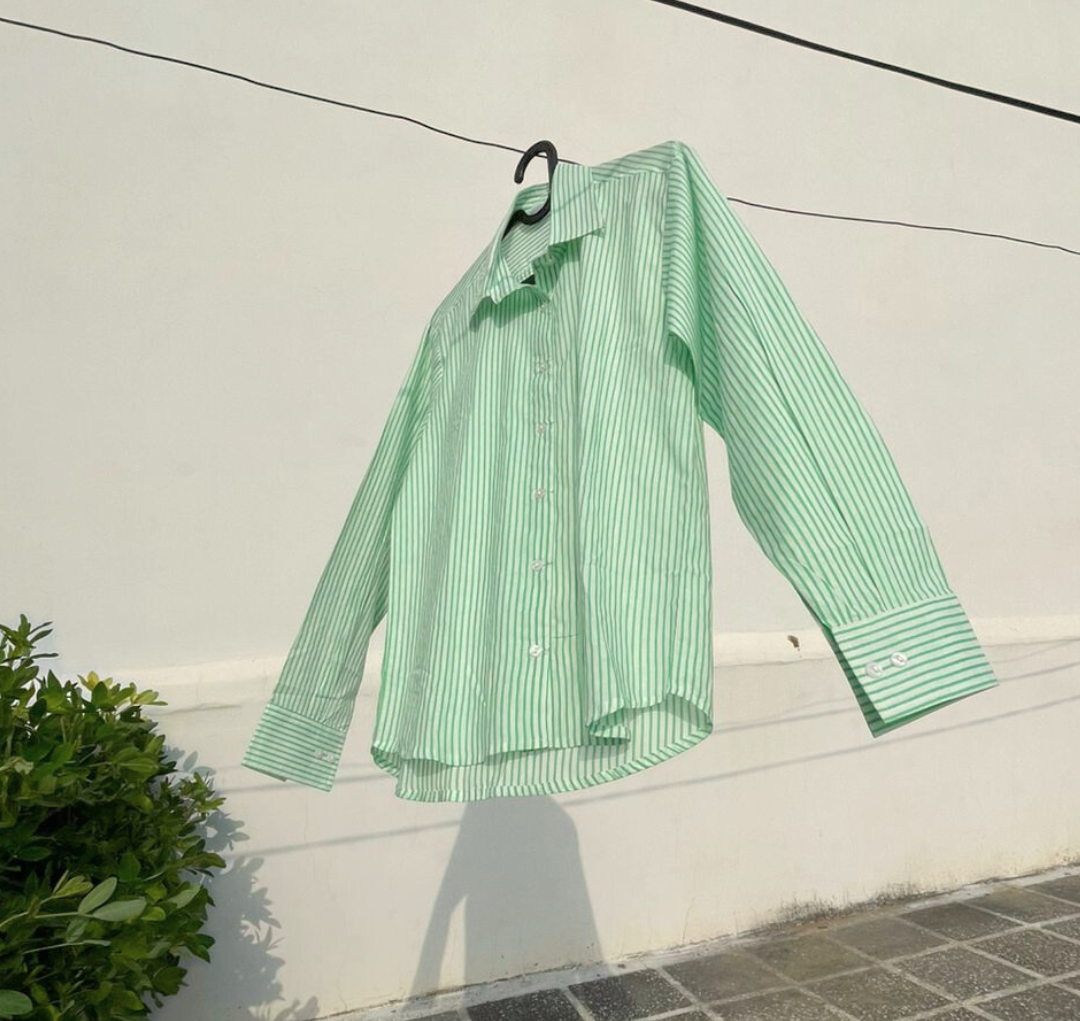 Green Striped Shirt