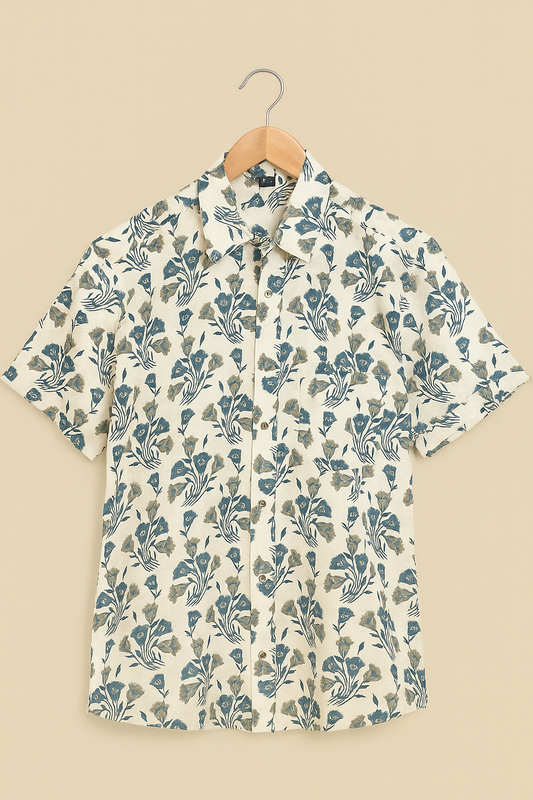 White floral shirt