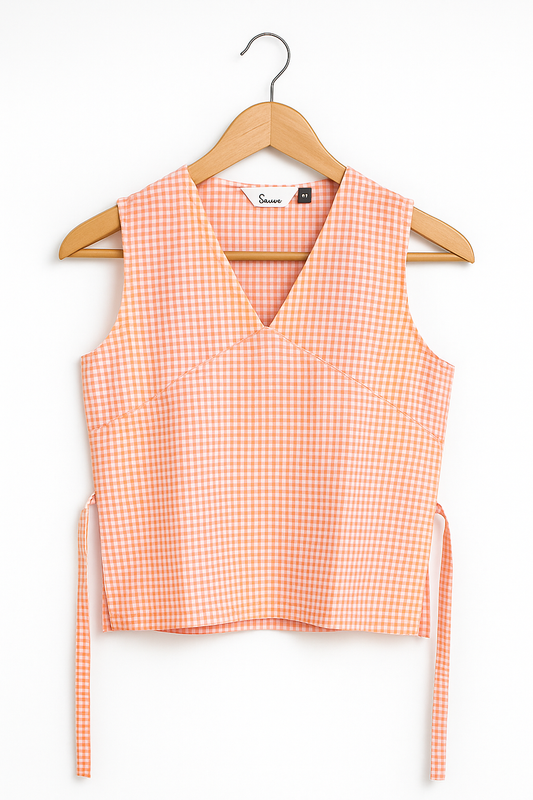 Cotton candy Gingham top