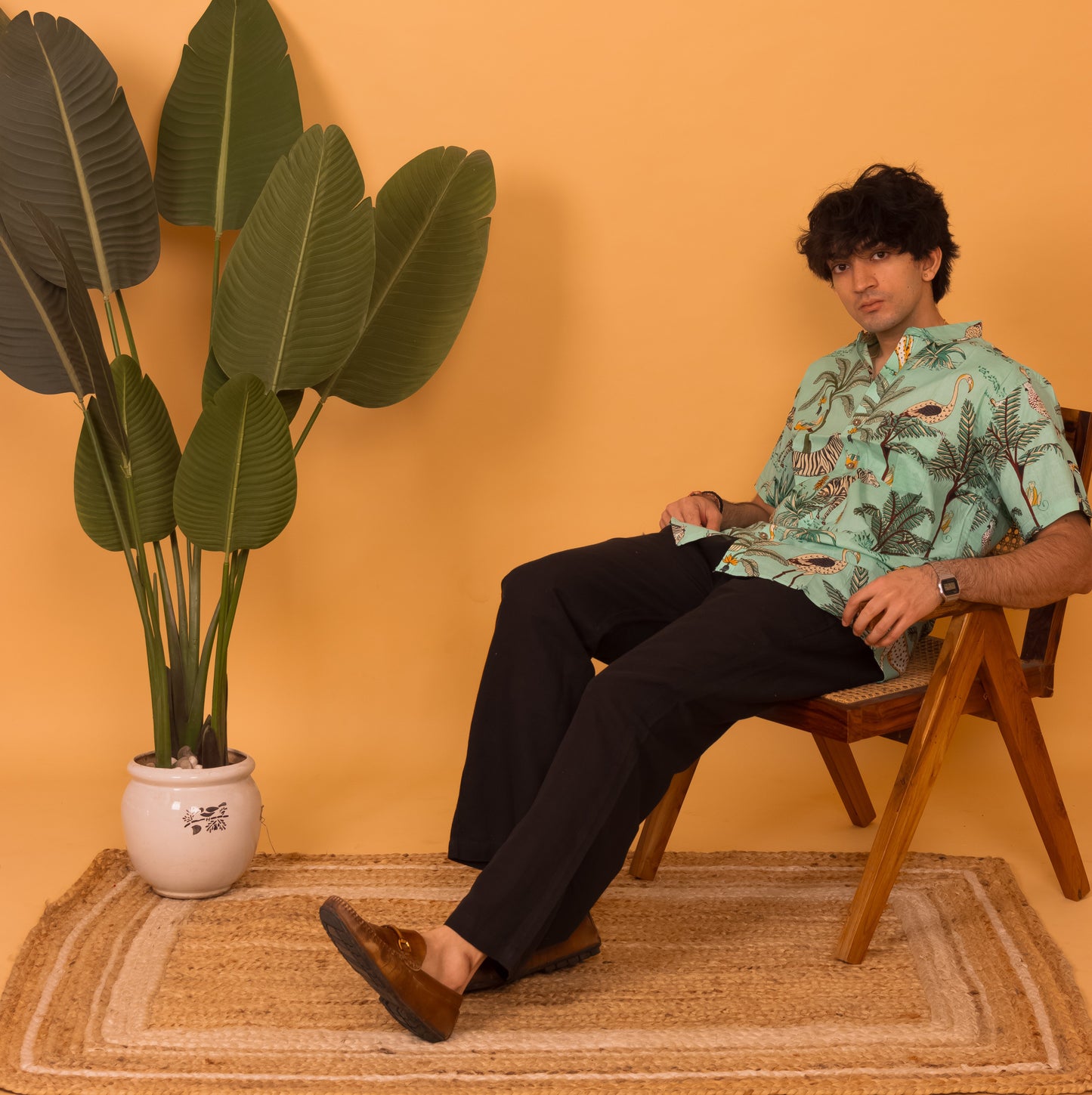 Jungle inspired printed shirt