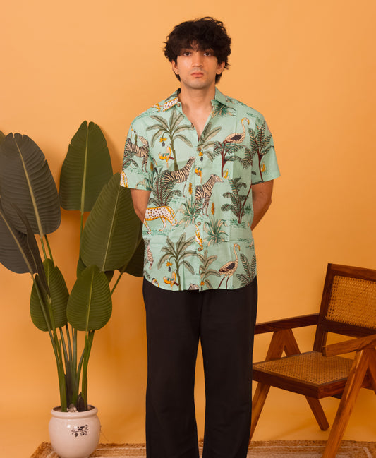Jungle inspired printed shirt