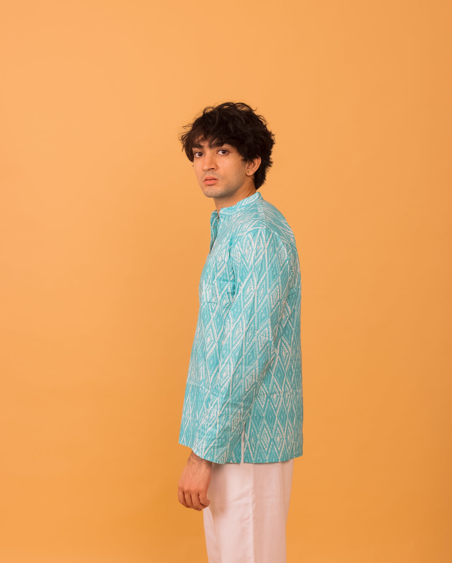 Cool blue short kurta