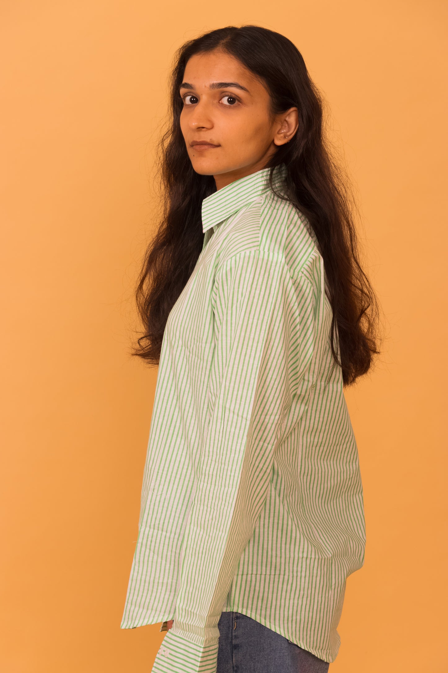 Green Striped Shirt