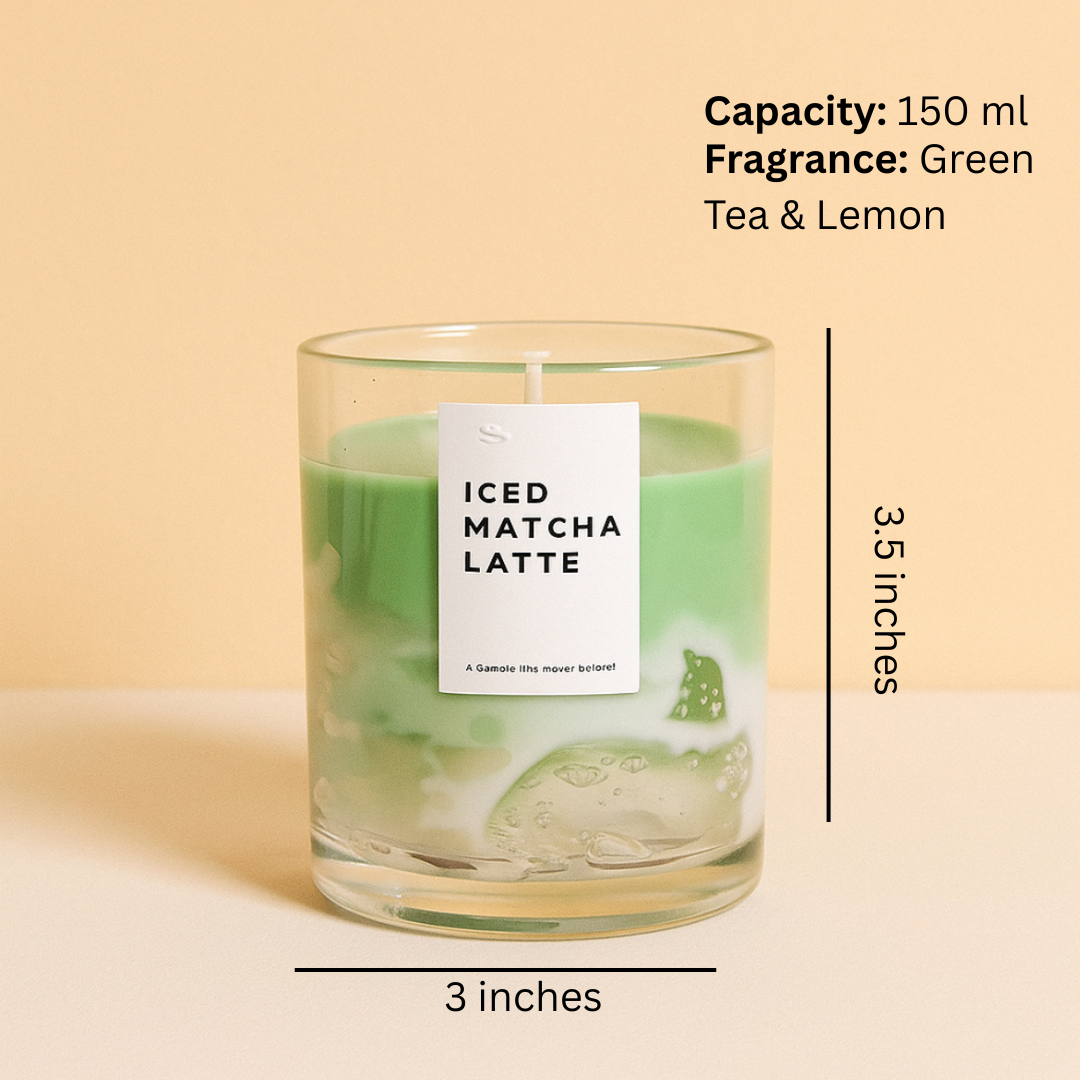 Iced Matcha Latte Scented Candle with GIFT BOX