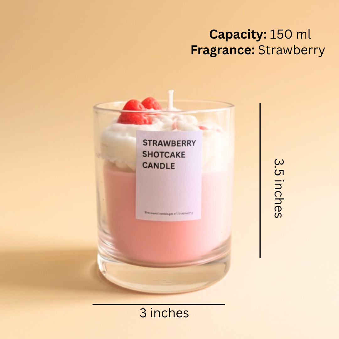 Strawberry Shotcake Scented Candle with GIFT BOX