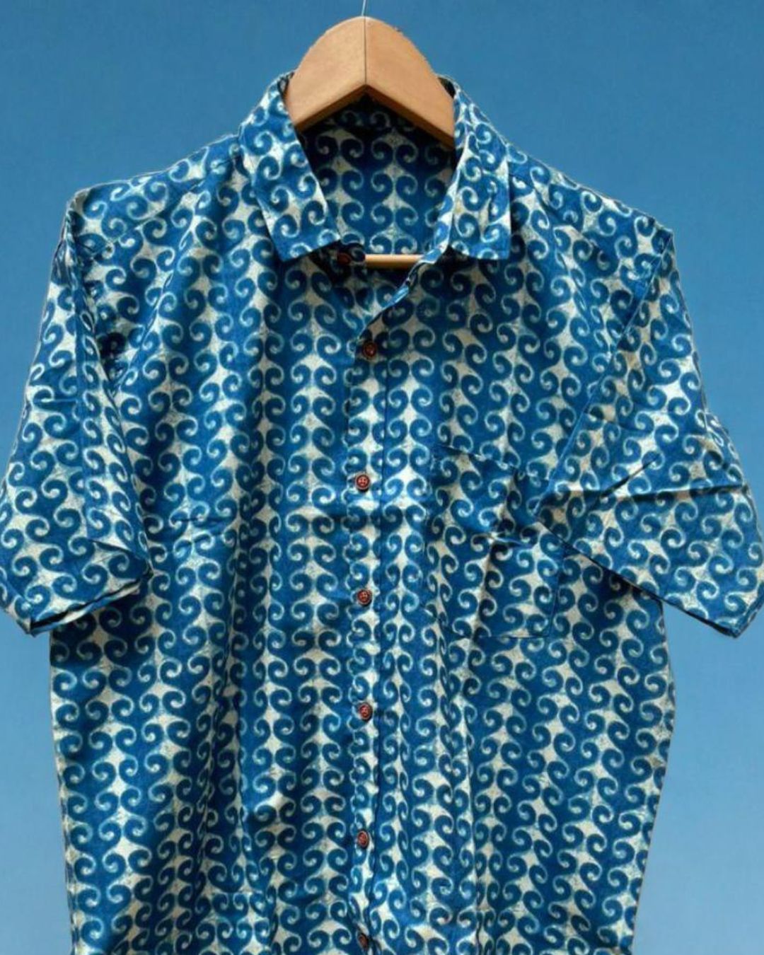 Blue abstract shirt