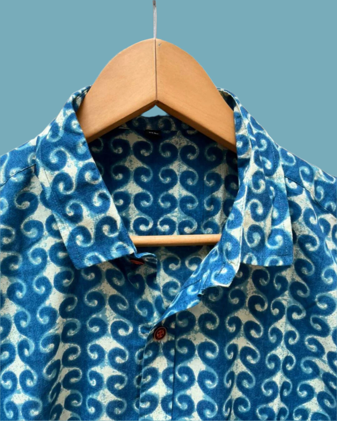 Blue abstract shirt