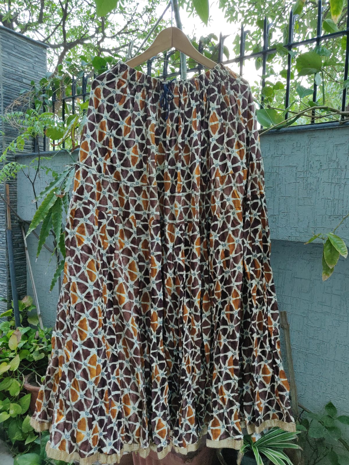Dark brown long skirt