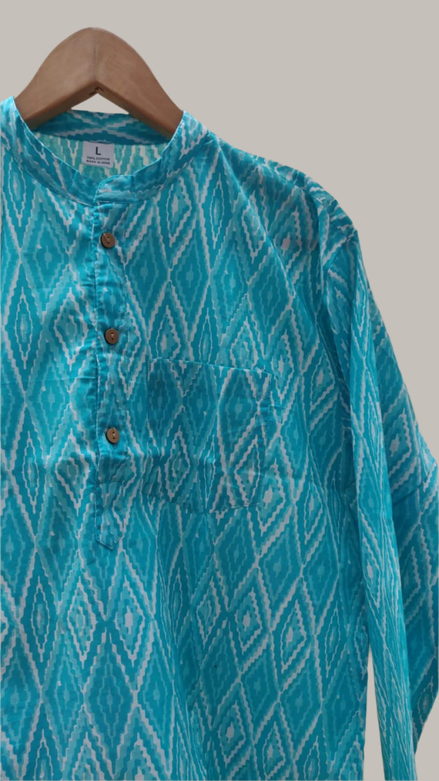 Cool blue short kurta