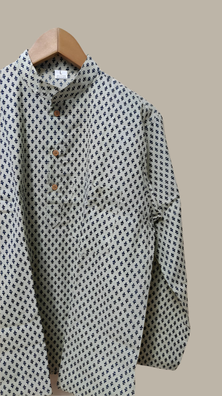 Off white Motif kurta