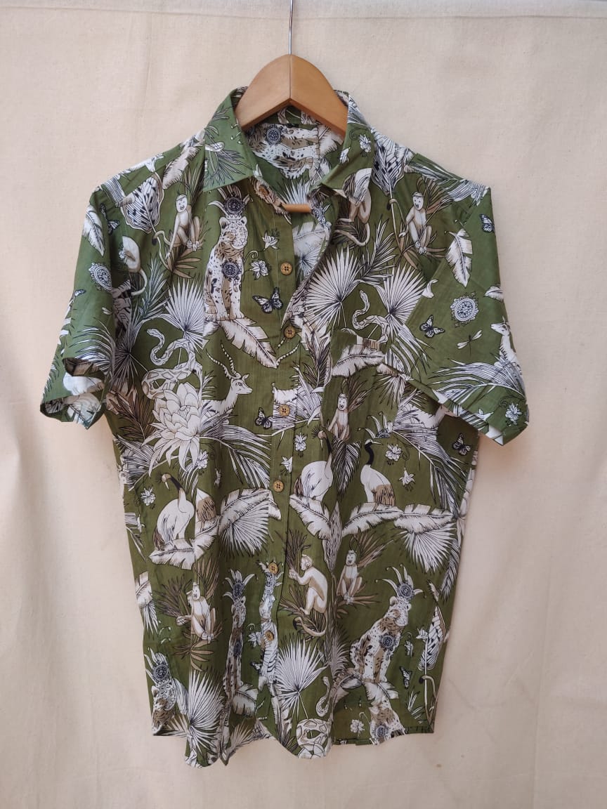 Green wildlife shirt