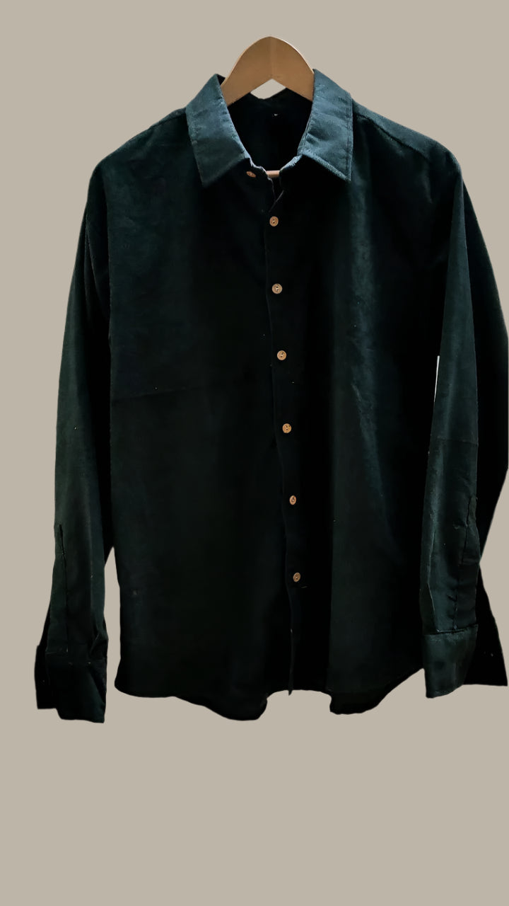 Dark green corduroy shirt