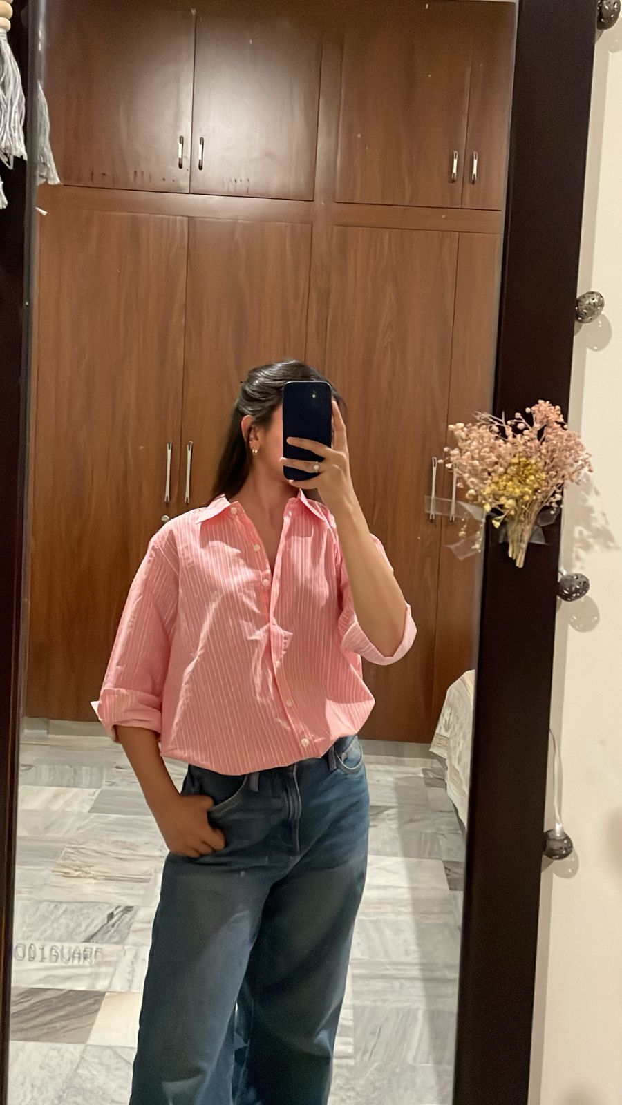 Pink Striped Shirt