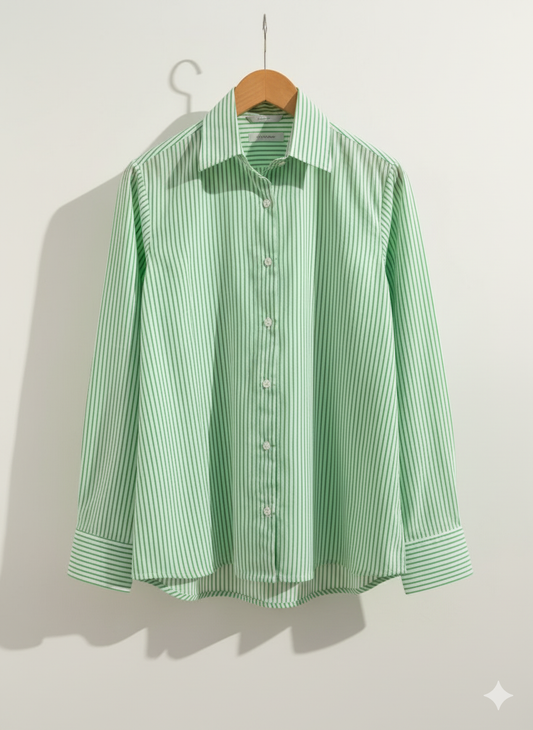 Green Striped Shirt