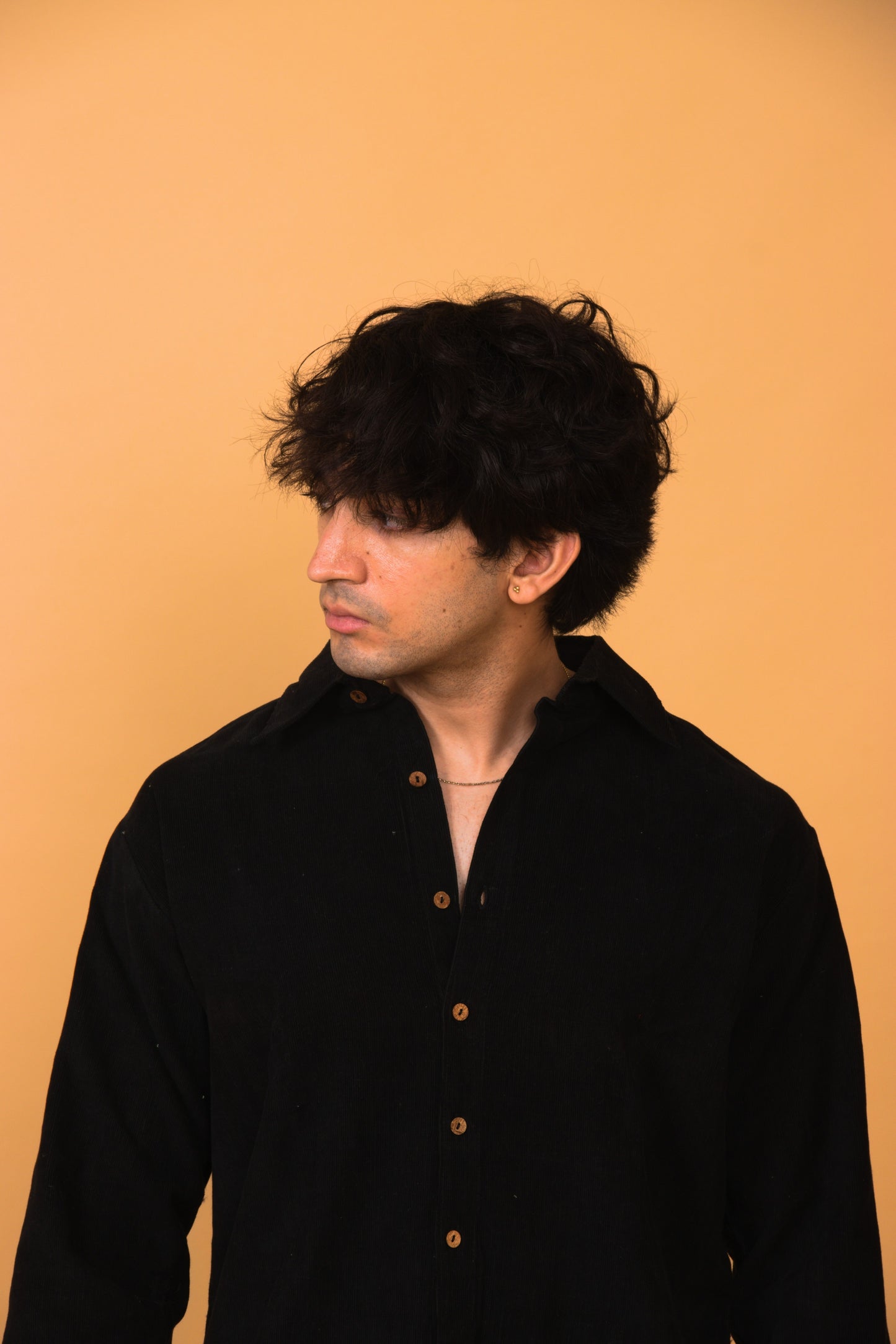 Black corduroy shirt