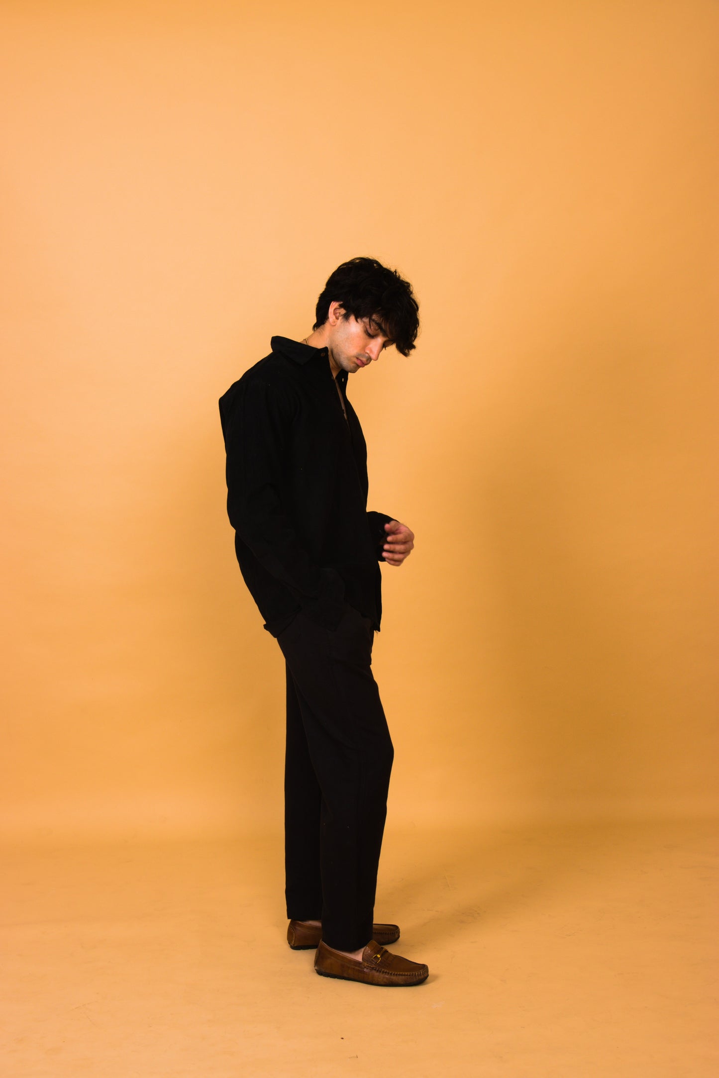 Black corduroy shirt