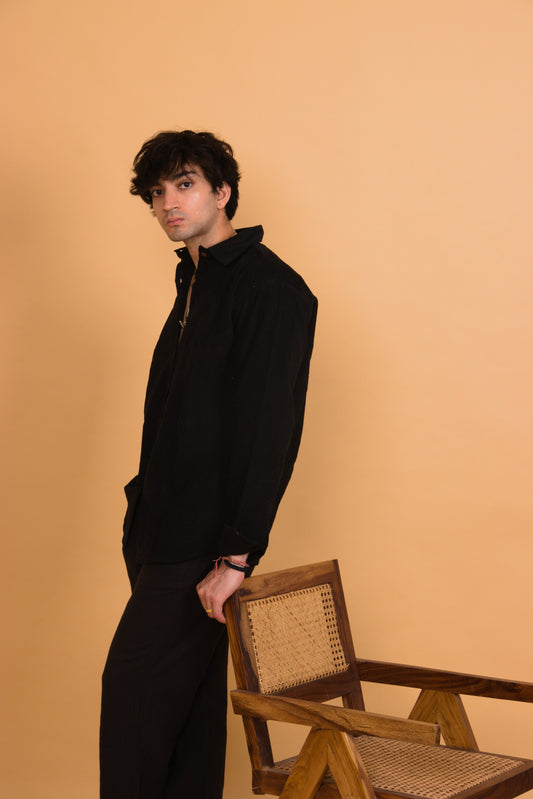 Black corduroy shirt