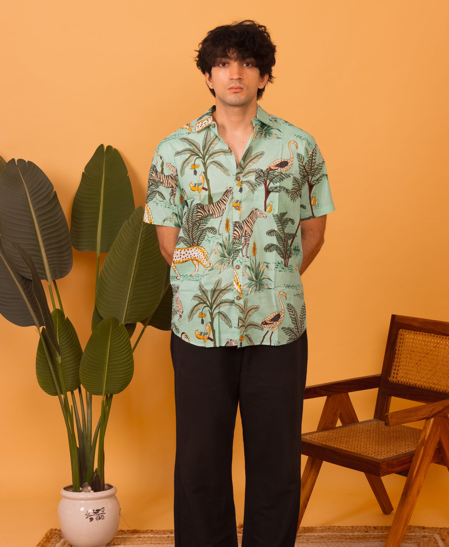 Jungle inspired printed shirt