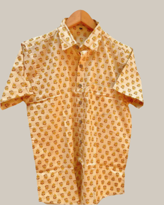 Yellow motif shirt