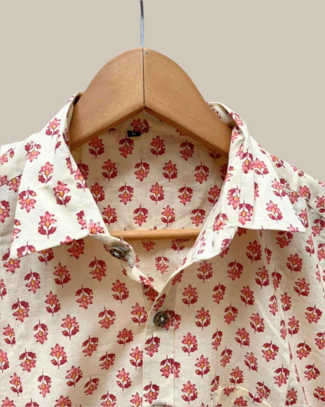 Off white floral shirt