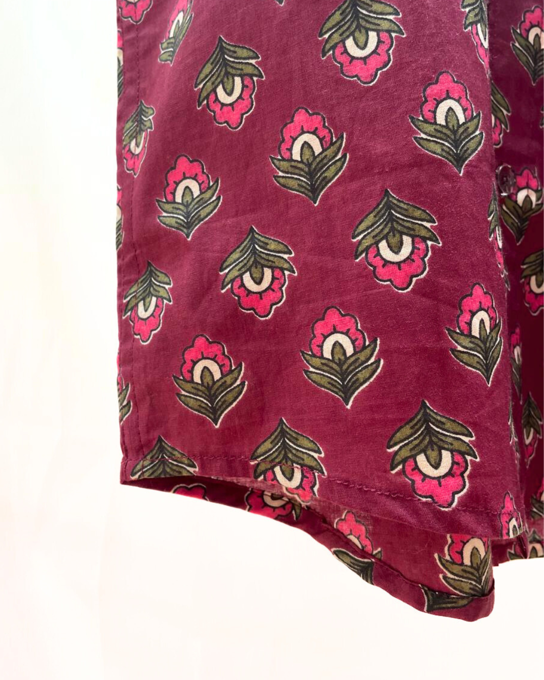 Maroon floral shirt