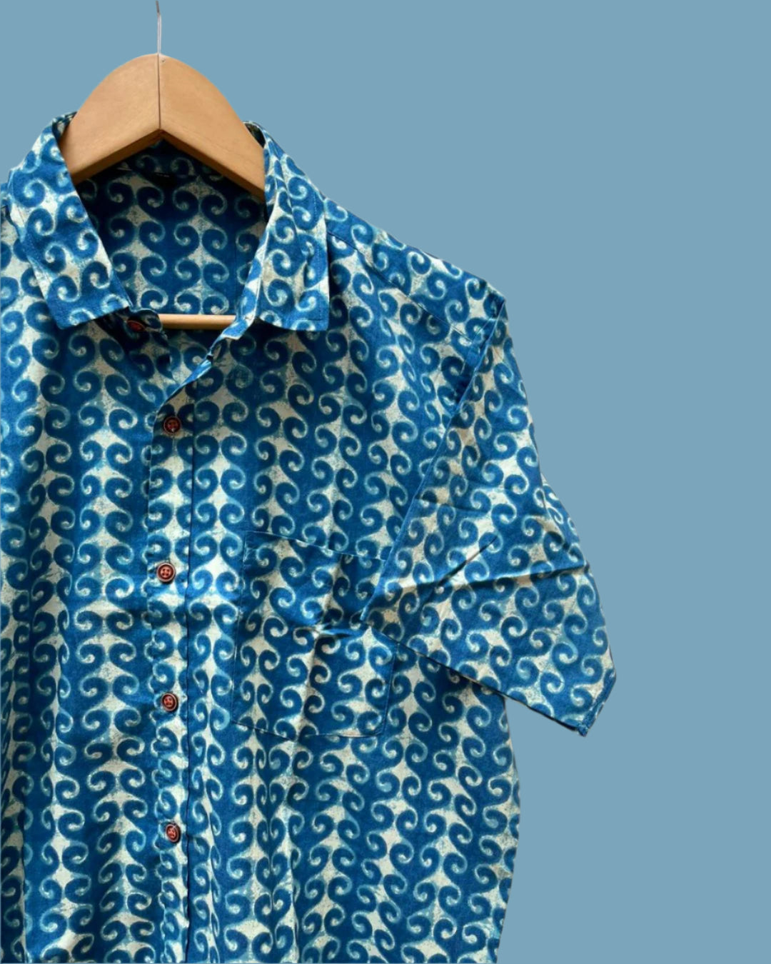Blue abstract shirt