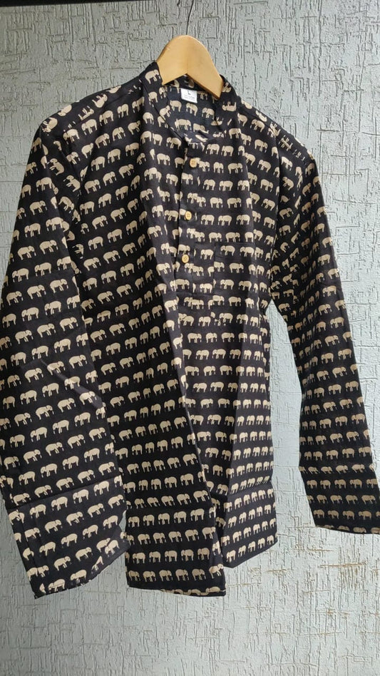 Short black kurta