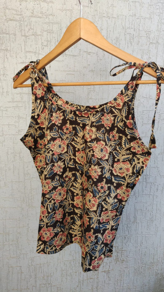 Brown string top
