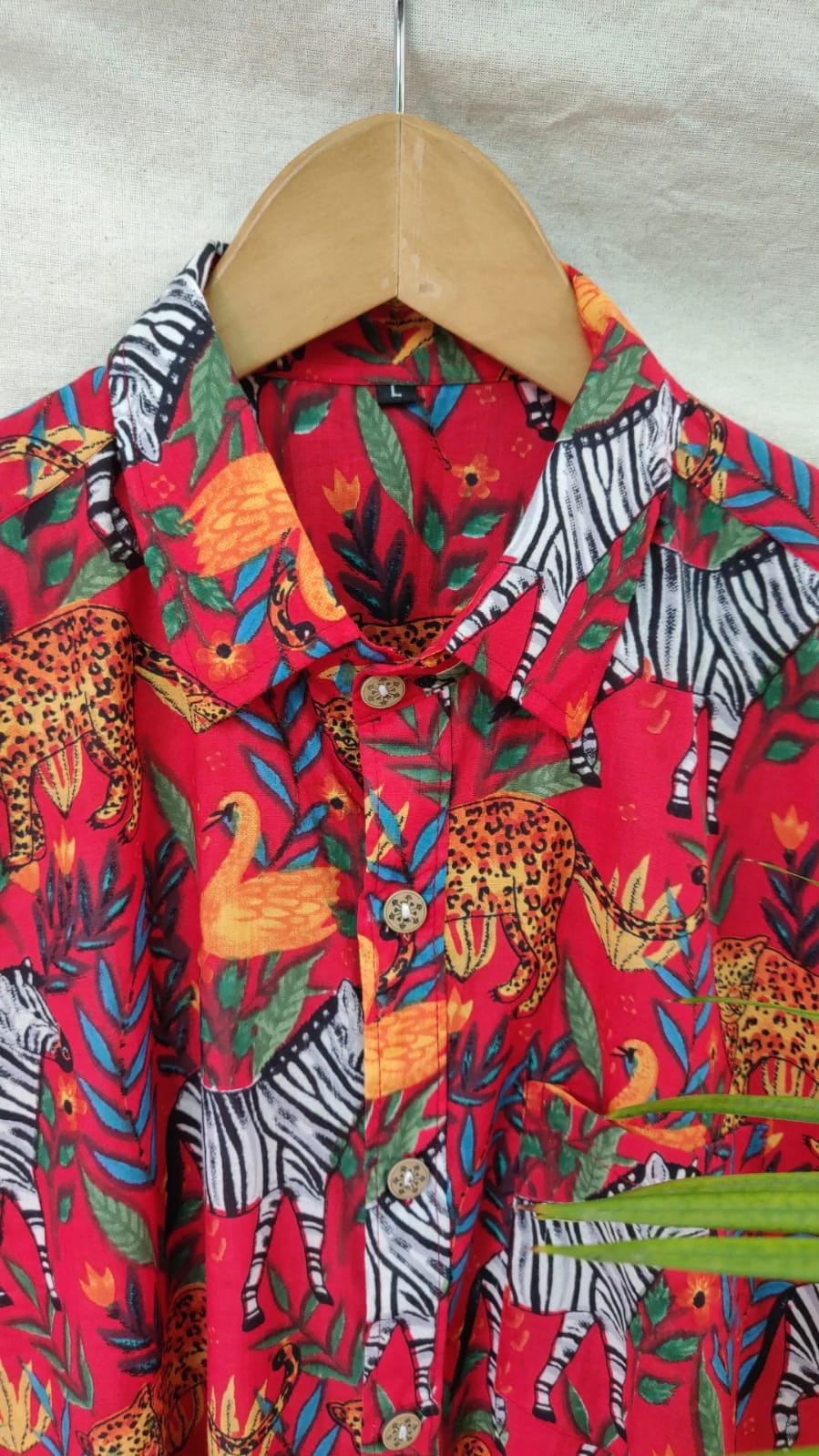 Red Jungle print shirt