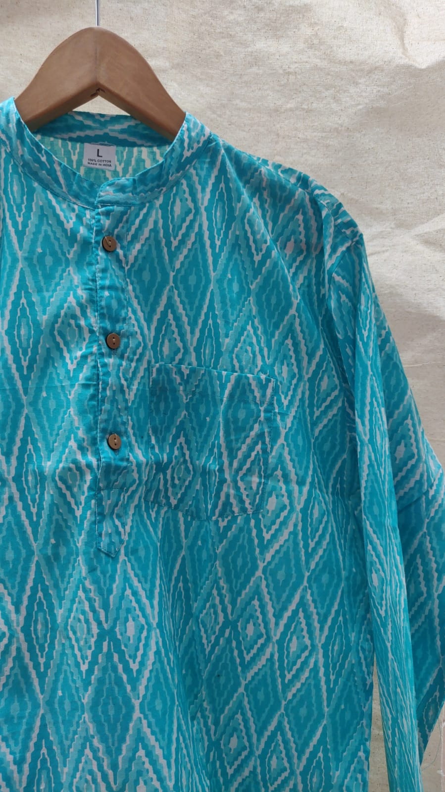 Cool blue short kurta