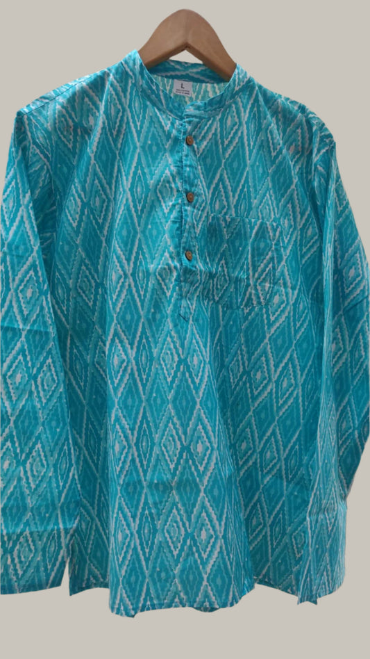 Cool blue short kurta