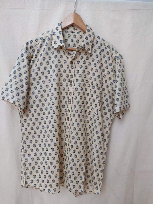 Blue motif shirt