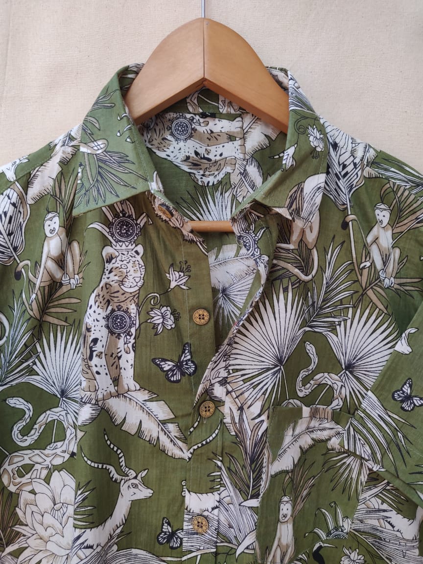 Green wildlife shirt