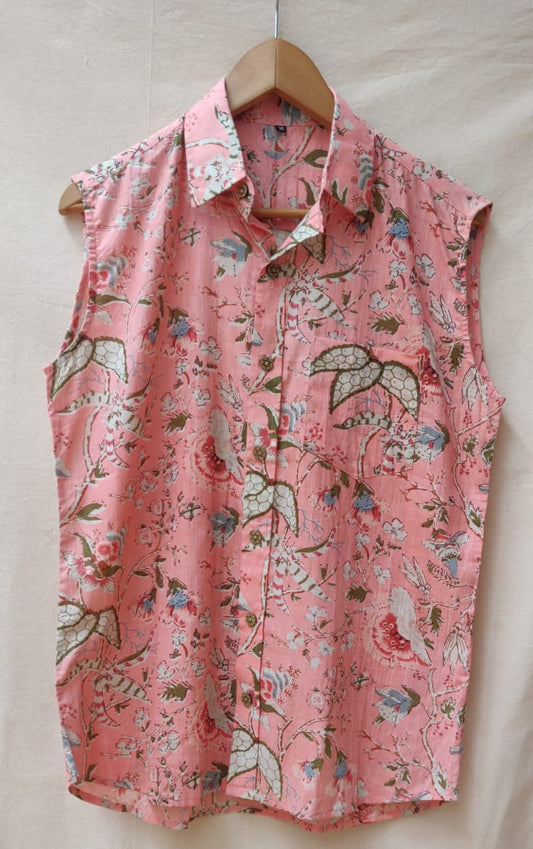 Peach floral top