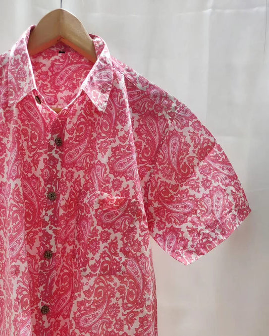 Baby pink floral shirt