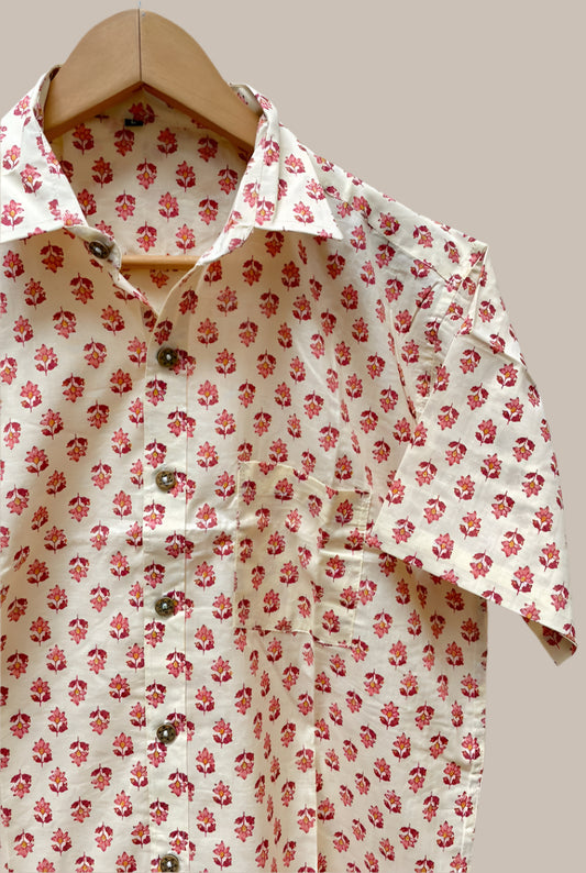 Off white floral shirt