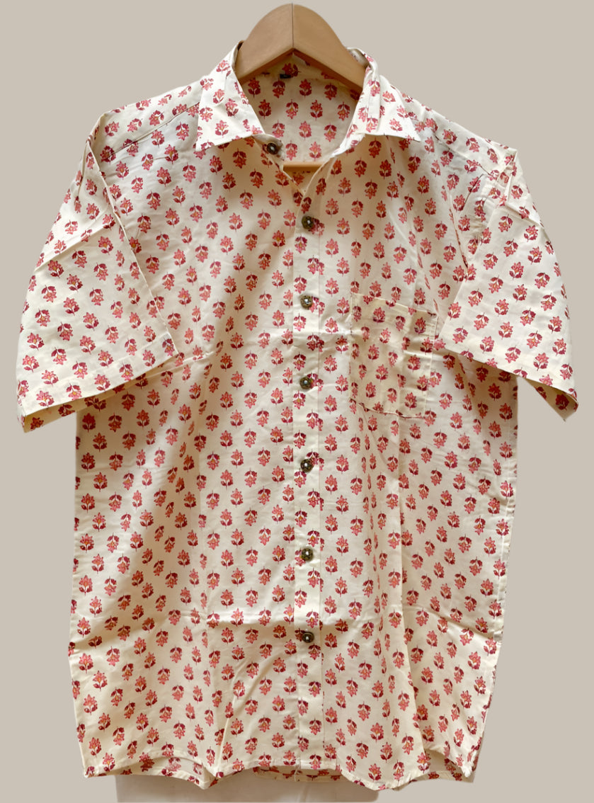 Off white floral shirt